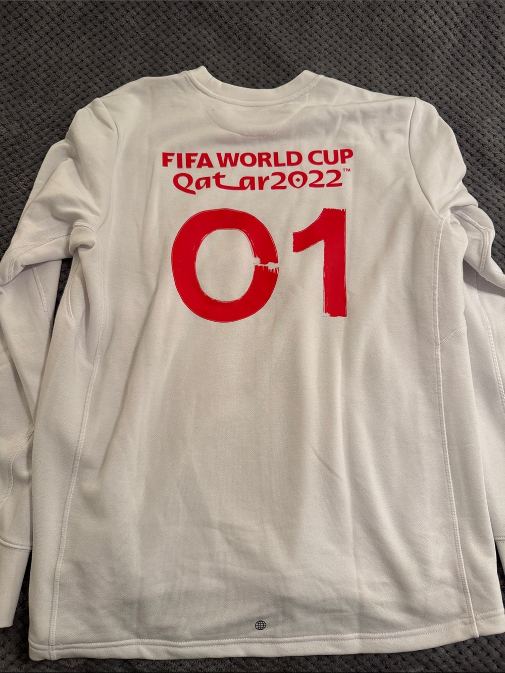Men’s Adidas Coca-Cola FIFA Quatar 2022 Crew Neck Pullover Size L